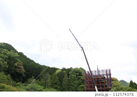 瑠璃光寺　山口県山口市観光　修繕工事中五重塔  japan yamaguchi  貴重　レア 112574378