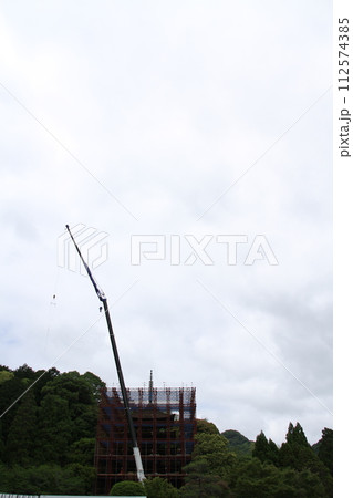 瑠璃光寺　山口県山口市観光　修繕工事中五重塔  japan yamaguchi  貴重　レア 112574385