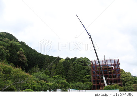 瑠璃光寺　山口県山口市観光　修繕工事中五重塔  japan yamaguchi  貴重　レア 112574396