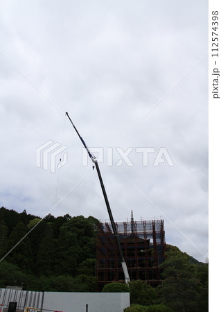 瑠璃光寺　山口県山口市観光　修繕工事中五重塔  japan yamaguchi  貴重　レア 112574398