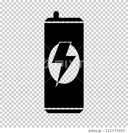エナジードリンクのシルエットアイコン。ベクター。 エナジードリンクのシルエットアイコン。ベクター。 112575483