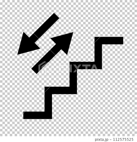 Stairs with up and down arrows 112575525