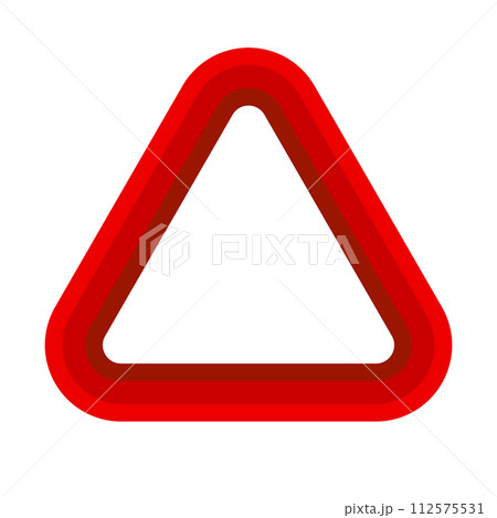 赤い三角形の標識。ベクター。 112575531