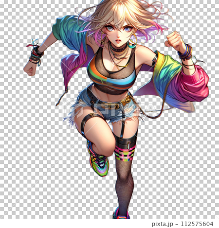 跑步女孩 112575604