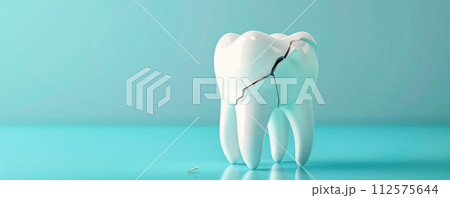 Close-up isolated view of unhealthy tooth with caries. Health care and dental oral hygiene concept. 112575644