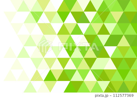 背景イラスト_三角形モザイク_緑 112577369