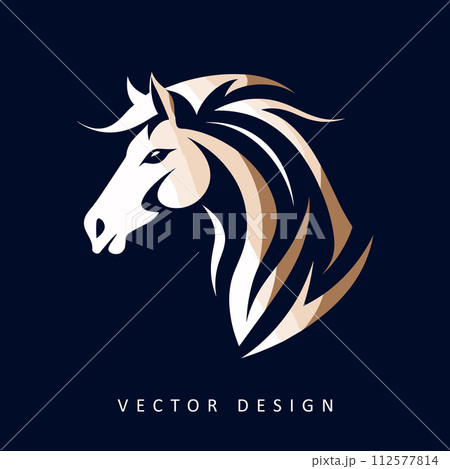 AI-generated content. horse minimalist elegant vector design isolated illustration 112577814