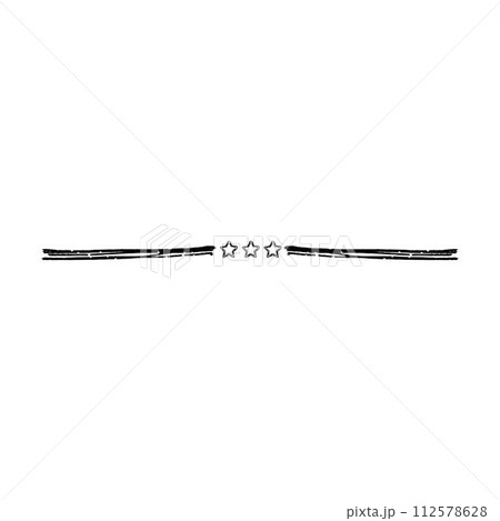 Star frame divider border horizontal line vector shape icon for decorative vintage doodle element for design in vector illustration Star frame divider border horizontal line vector shape icon for decorative vintage doodle element for design in vector illustration 112578628