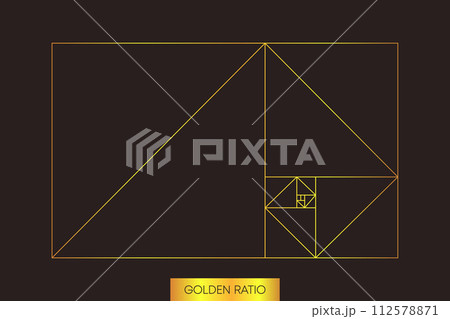 Golden ratio. Figure in golden proportion....のイラスト素材 [112578871] - PIXTA