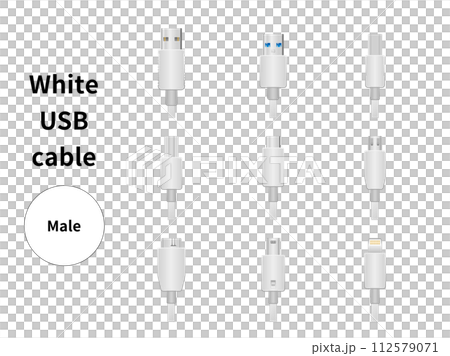 white usb cable/male 112579071