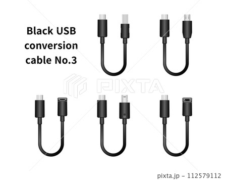 黒いUSB変換ケーブル No.3 112579112