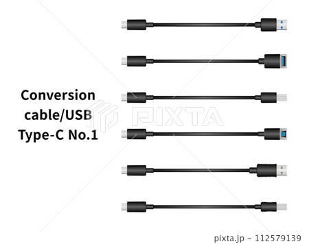 変換ケーブル/USB Type-C No.1 112579139