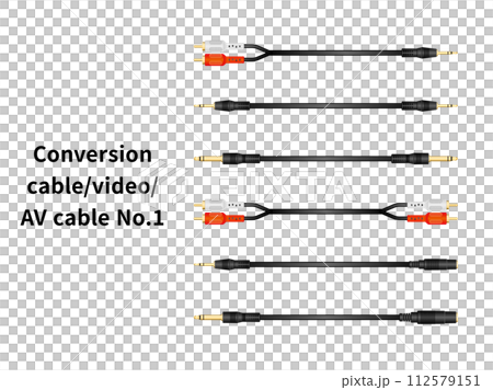変換ケーブル/ビデオ・AVケーブル No.1 112579151