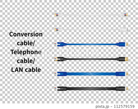 Conversion cable/modular/telephone cable and LAN cable Conversion cable/modular/telephone cable and LAN cable 112579159