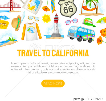 Welcome to California Banner Design with Sunny State Object Vector Template Welcome to California Banner Design with Sunny State Object Vector Template 112579213