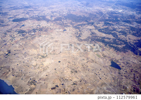 central mexico aerial view from airplane 112579961