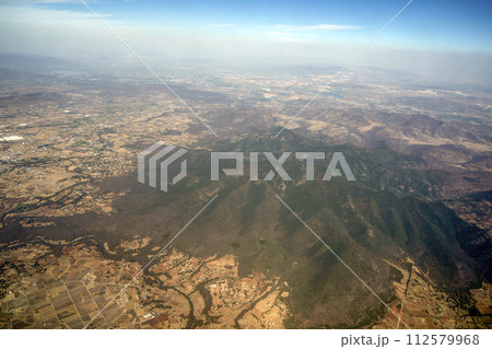 central mexico aerial view from airplane 112579968