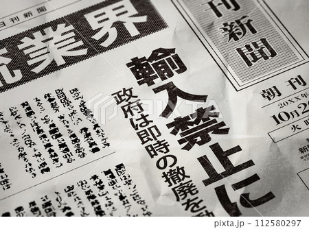 架空の新聞イメージ（創作） 112580297