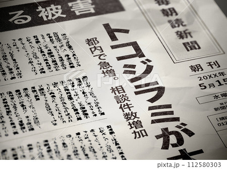 リアルな架空の新聞の一面 112580303