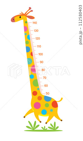 Giraffe meter wall or height chart or wall sticker 112580403