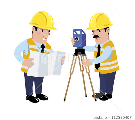 Funny construction engineers and geodesist 112580407