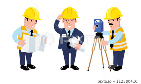 Construction engineer geodesist and architect 112580410
