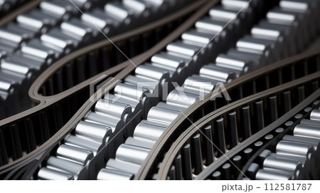 Background highlighting timing belt tensioning in fine detail.AI Generated 112581787