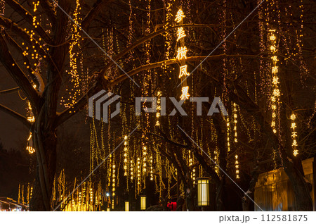 中国 西安市 大唐不夜城  112581875