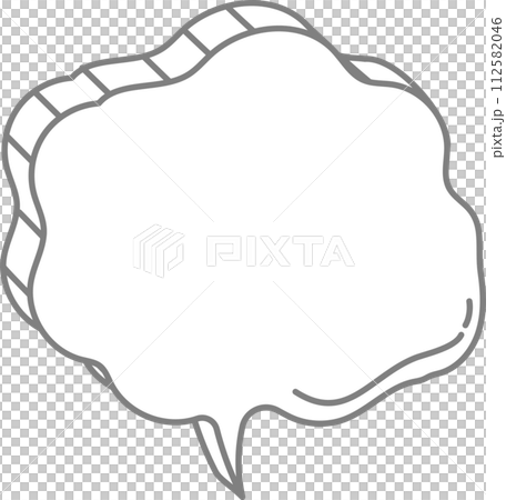 3d black and white color speech bubble balloon icon sticker memo keyword planner text box banner, flat png transparent element design 112582046