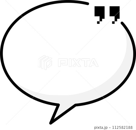 Black and white color speech bubble balloon with quotation marks, icon sticker memo keyword planner text box banner, flat png transparent element design Black and white color speech bubble balloon with quotation marks, icon sticker memo keyword planner text box banner, flat png transparent element design 112582188