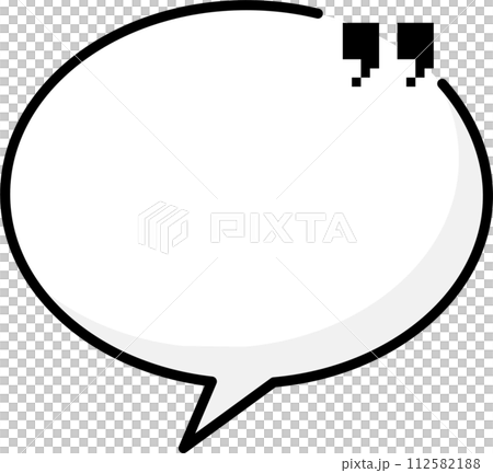 Black and white color speech bubble balloon with quotation marks, icon sticker memo keyword planner text box banner, flat png transparent element design Black and white color speech bubble balloon with quotation marks, icon sticker memo keyword planner text box banner, flat png transparent element design 112582188