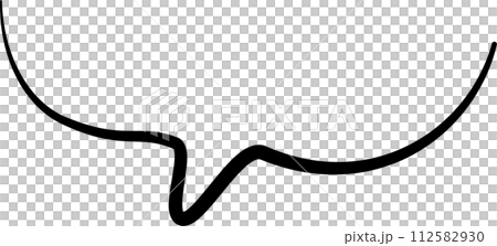 Black and white color line speech bubble balloon, icon sticker memo keyword planner text box banner, flat png transparent element design 112582930