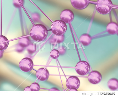 Molecular structures.3d illustration of molecule model. 112583085