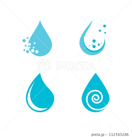 Water drop illustration logo vector design 112583286