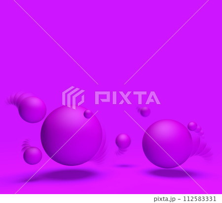 Abstract minimal background with balls and copy space.3d illustration Abstract minimal background with balls and copy space.3d illustration 112583331