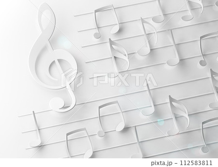 Musical notes and song background.3d illustration. Musical notes and song background.3d illustration. 112583811