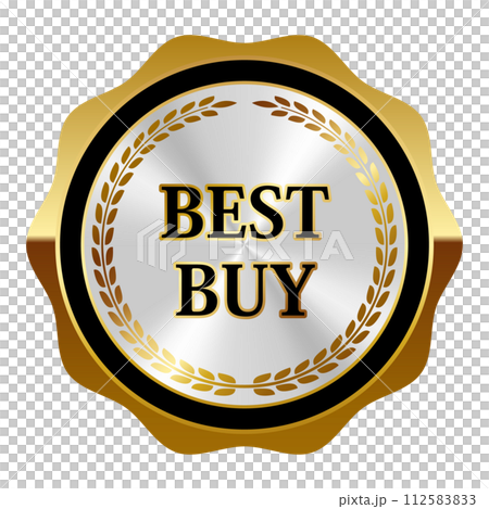 Luxury promotional emblem black & metallic 112583833