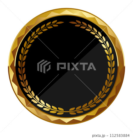 高級感のあるエンブレム　ブラック＆ゴールド 112583884