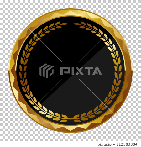 Luxurious emblem black and gold Luxurious emblem black and gold 112583884