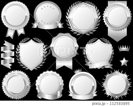 高級感のあるエンブレム11種セット　シルバー 112583895