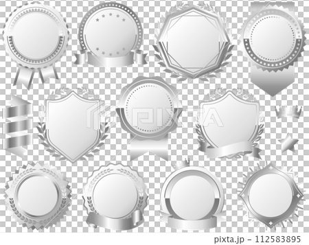 高級感のあるエンブレム11種セット　シルバー 112583895