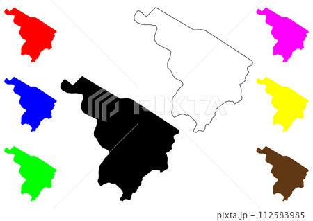 Matola city (Republic of Mozambique) map vector illustration, scribble sketch Yibin Prefecture-level city map 112583985