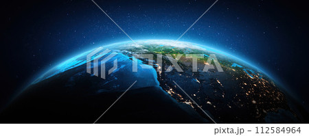 West America, USA from space West America, USA from space 112584964