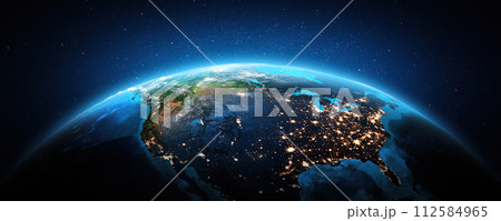 United States at night 112584965