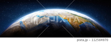 Middle East and India air view 112584970