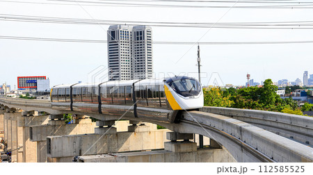 The monorail Yellow Line Mass Transit System serving the Bangkok Metropolitan Region. 112585525