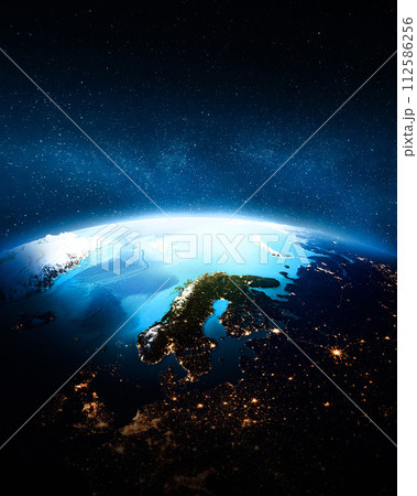 North Europe city lights North Europe city lights 112586256