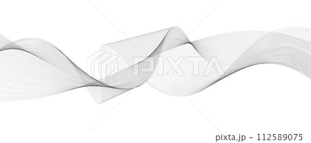 black and white wavy stripes background. Vector illustration black and white wavy stripes background. Vector illustration 112589075