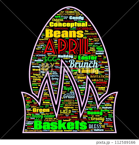 Word cloud of the Happy Easter as background 112589166