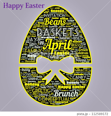 Word cloud of the Happy Easter as background 112589172